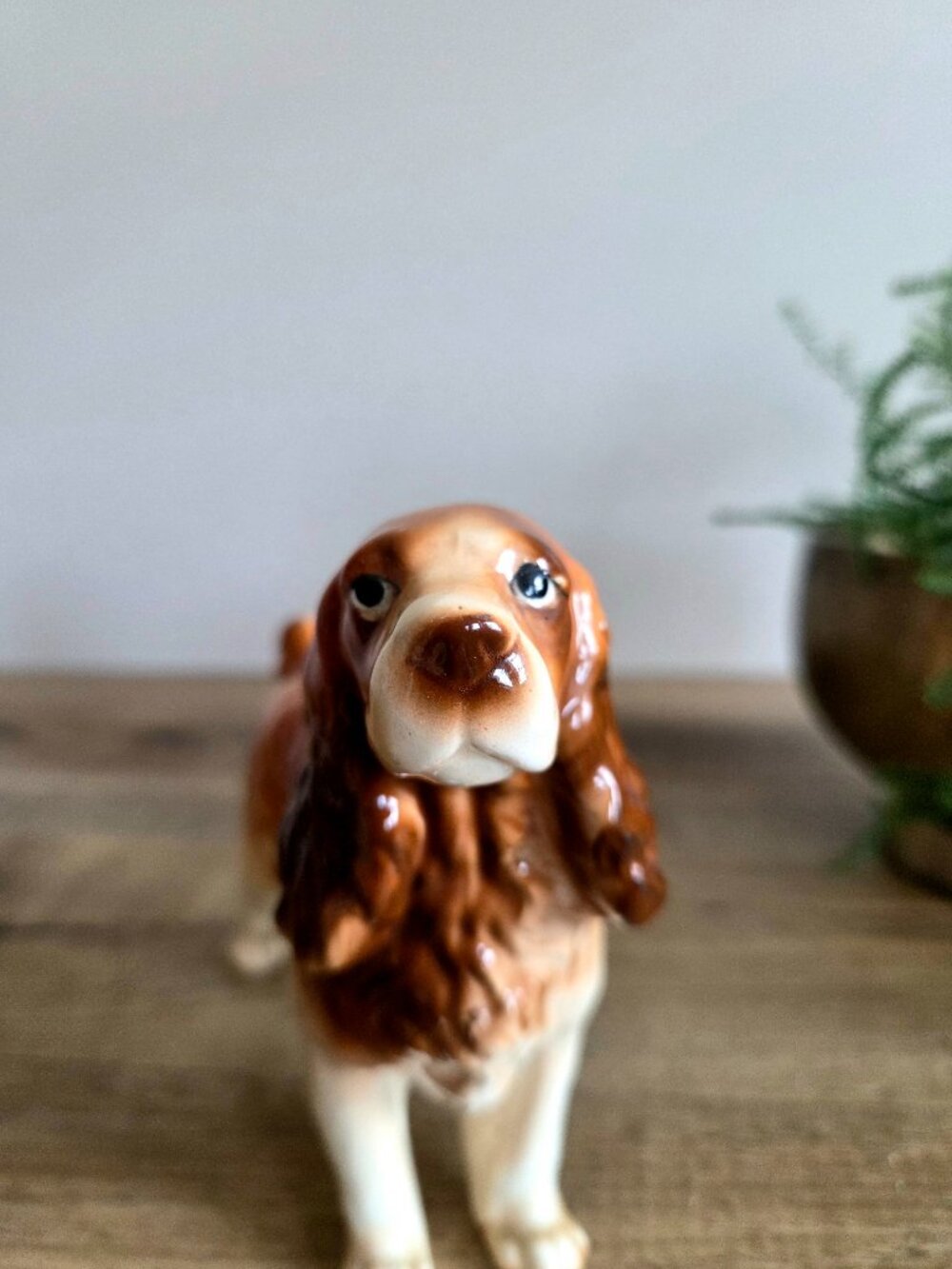 Vintage Foreign Ceramic Porcelain Cocker Spaniel Dog figuring Home Decor 5 1/4'' - Picture 5 of 6